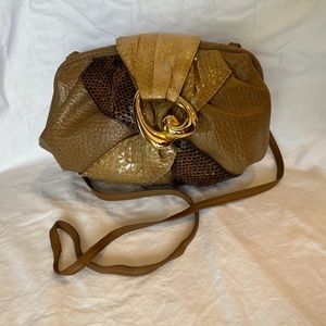 Vintage Sharif Handbag, leather and snake skin